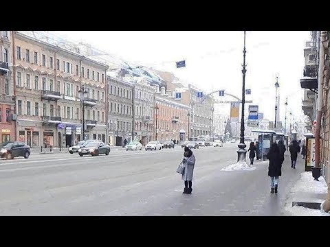 2019, 19 Января. Зимнее утро. Невский проспект, Почтамт, Гостиный Двор, Галерея. Санкт-Петербург.
