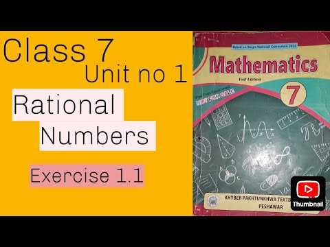 class 7 || Math chapter 1 || Rational Numbers # Exercise 1.1 ...