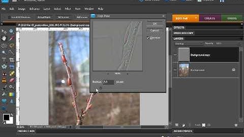 Photoshop Elements - Adjustable sharpening with the High Pass filter