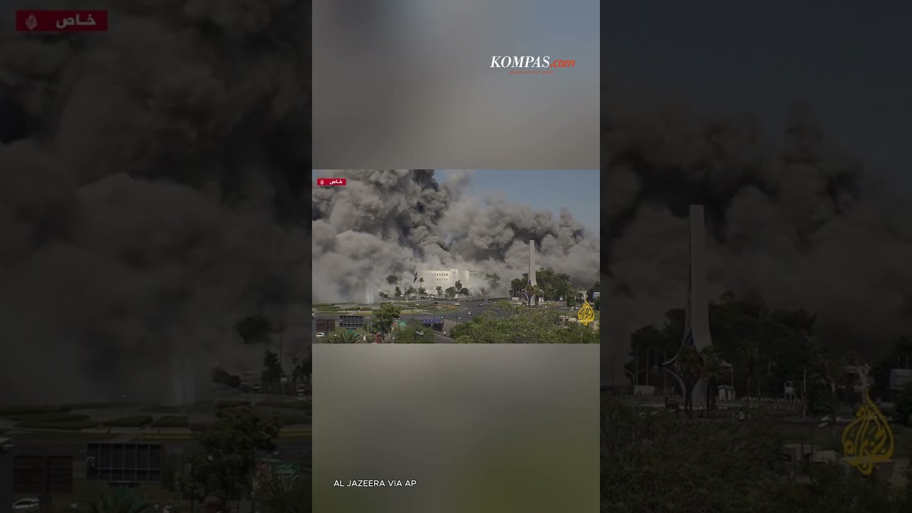 Detik-detik Israel Serang Kantor Kementerian Pertahanan Suriah