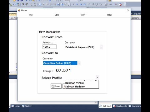 Currency Exchange Application - C# VS 2010