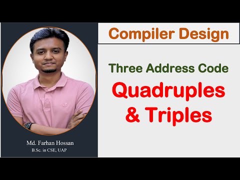 Lec: 29 | Quadruples & Triples | Three Address Code | Compiler Design | Bangla Tutorial