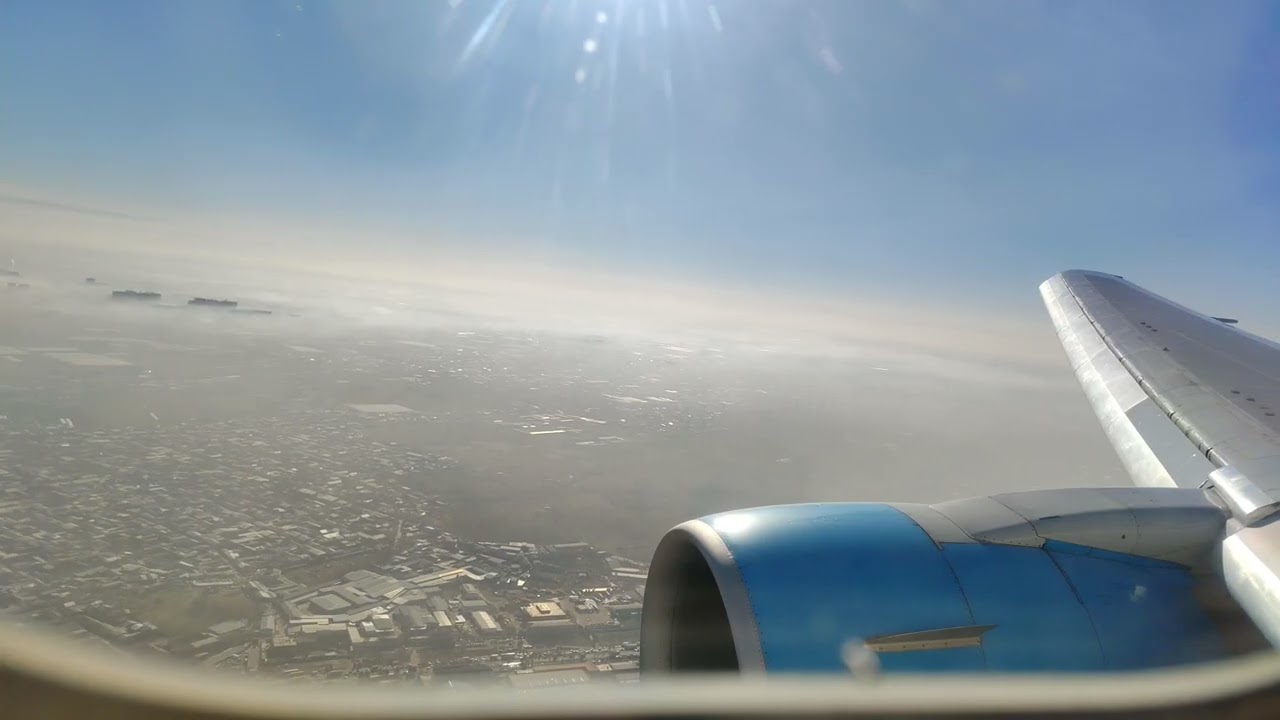 Посадка вТашкенте Boeing767 Uzbekistan Airways/Landing in Tashkent Boeing767 Uzbekistan Airways