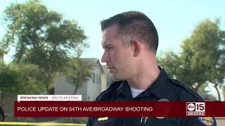 Police give update on 5 officers, 1 woman shot in Phoenix at 54th Ave and Broadway