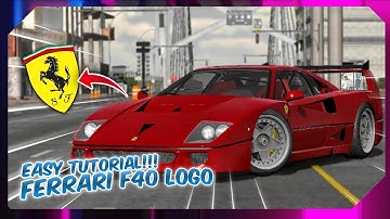 How To Make Ferarri F40 Logo Design Tutorial Car Parking Multiplayer