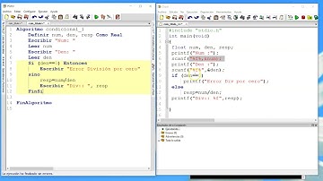 Pseint, Zinjia Lenguaje C, Condicional Básico