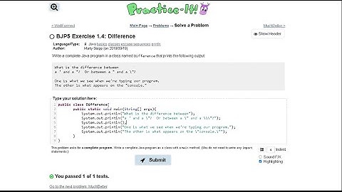 Java Practice-it Introduction to Java Programming | Exercise 1.4 Difference