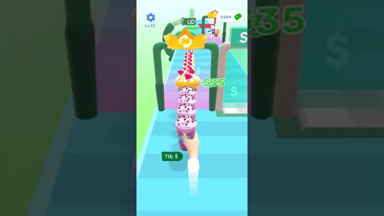 Coffee Stack level 12, Superhero by Unknown Brain! #imTalha Mobile Game, English Song #Shorts