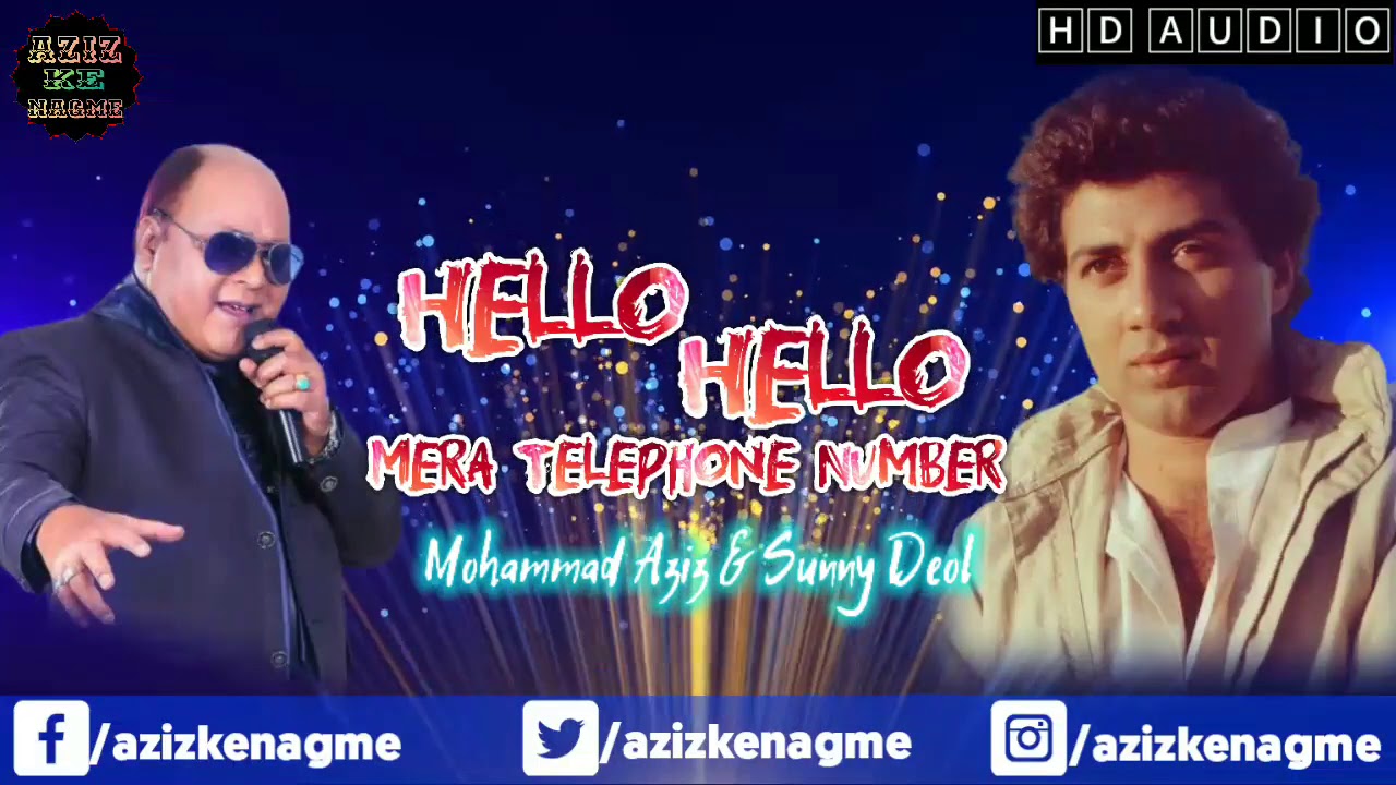 Hello Hello Mera Telephone Number  Mohammad Aziz  Sunny Deol  Kshatriya 1993  Aziz Ke Nagme