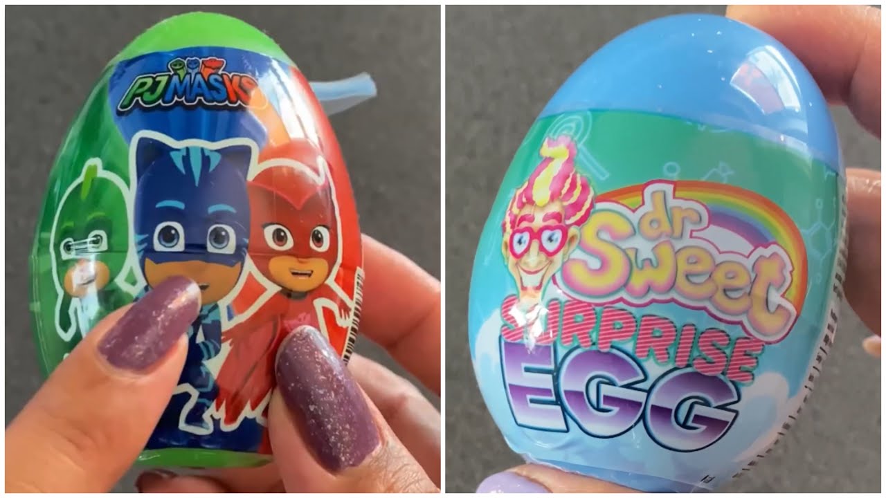 Surprise Egg Toys With Sweets | ASMR | Opening Eggs - YouTube