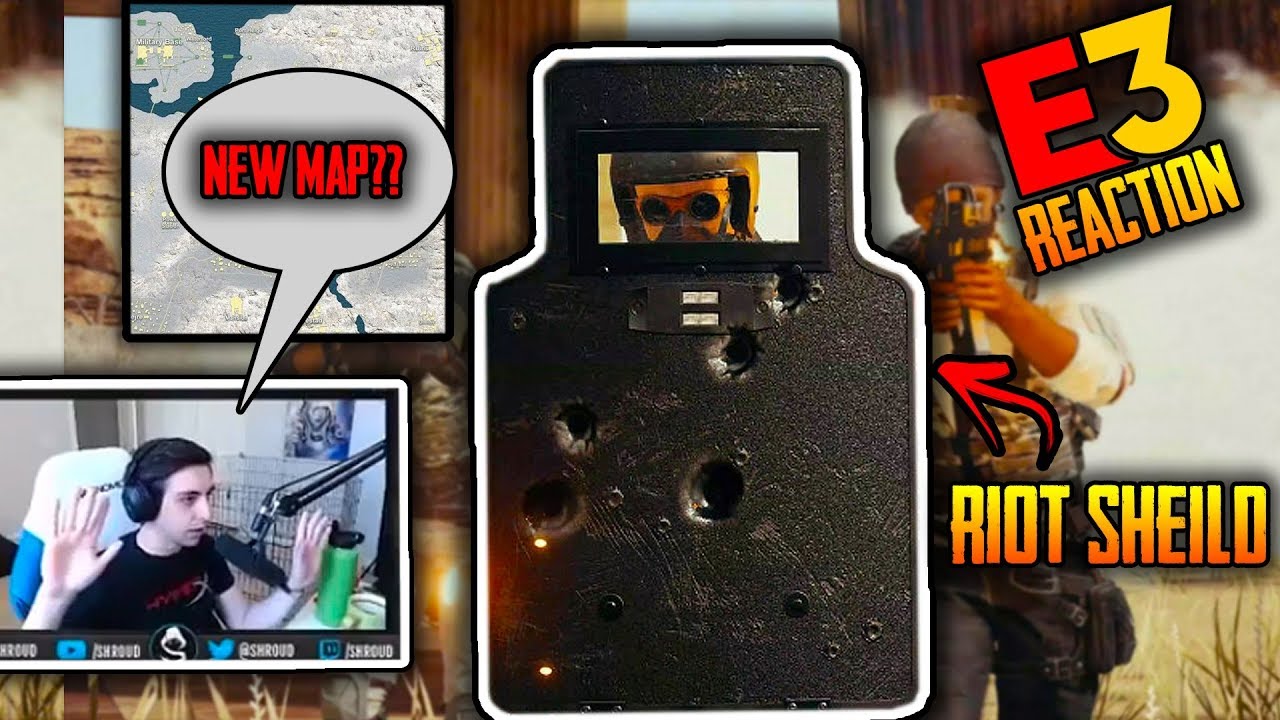 SHROUD REACTS TO E3 PUBG NEW WINTER MAP + RIOT SHEILD - DAILY PUBG FUNNY and EPIC Moments