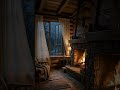 Cozy Fireplace – Cozy Cabin Night – #Ambience #fireplacesounds #rain