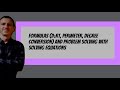 Formulas and Problem Solving With Solving Equations! (Full Lesson)