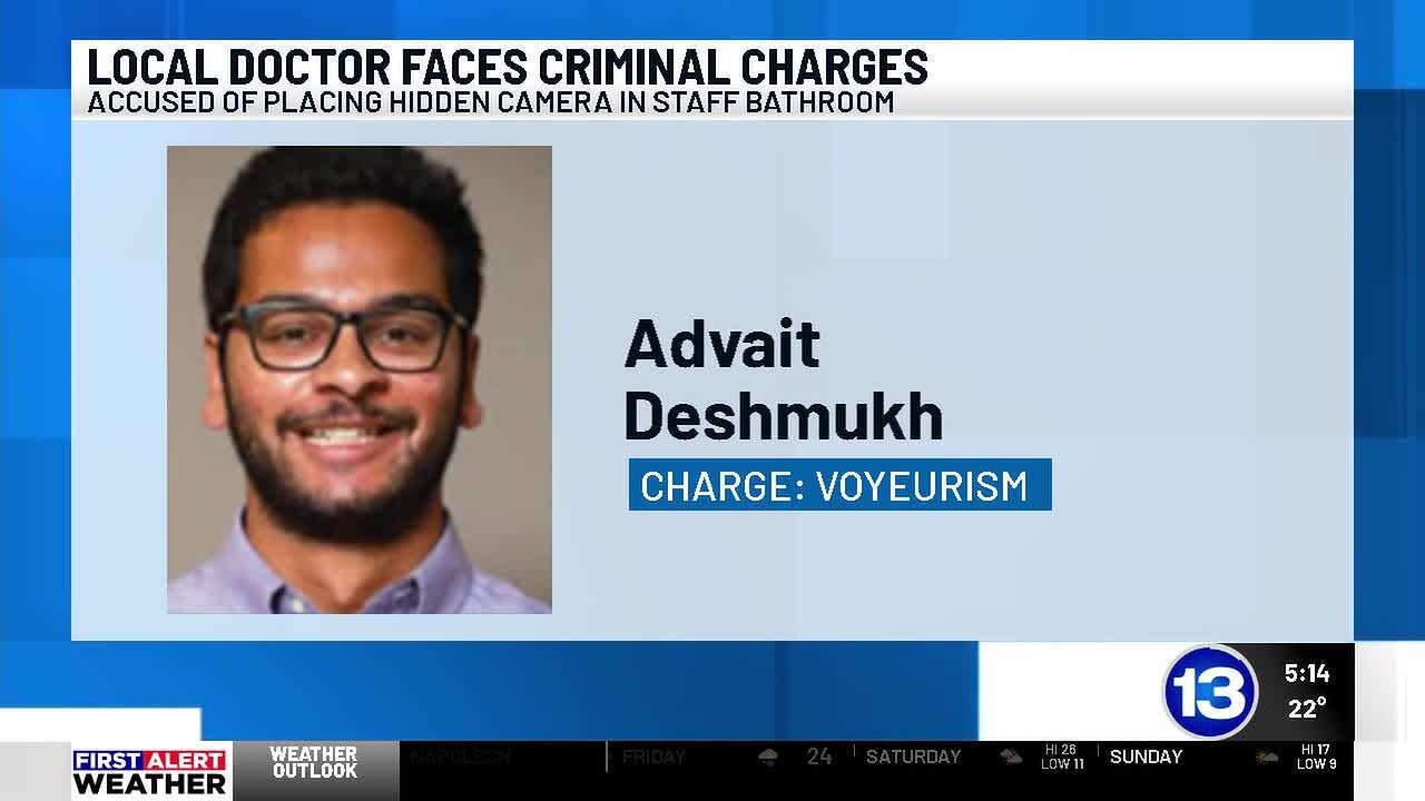 Local doctor accused of placing cameras in hospital bathroom facing more than a dozen charges