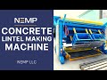 Concrete machine for reinforced lintels (egg-layer)