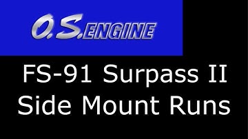 OS FS-91 Surpass II Side mount Runs Customer Engine Video 3 of 4