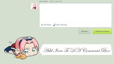 How to add icon to deviantart comment box