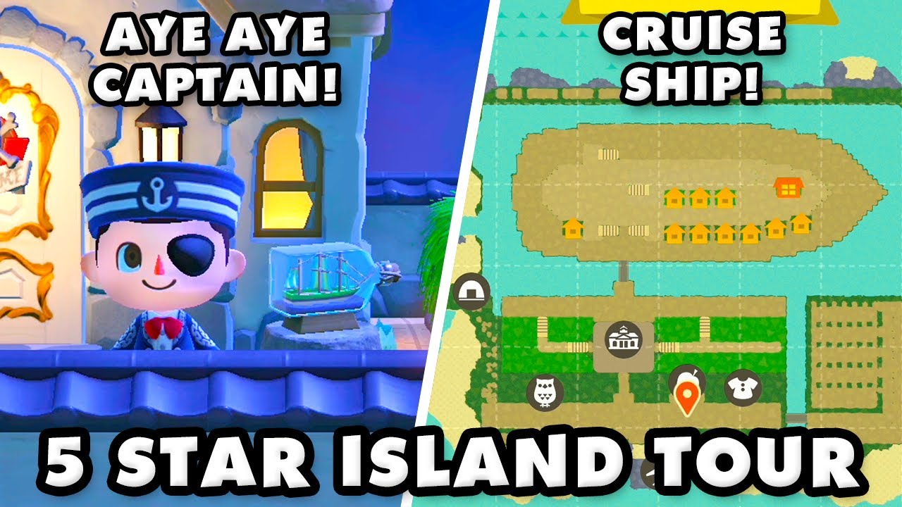 Check Out This 5 Star Island with a Huge Cruise Ship! Animal Crossing