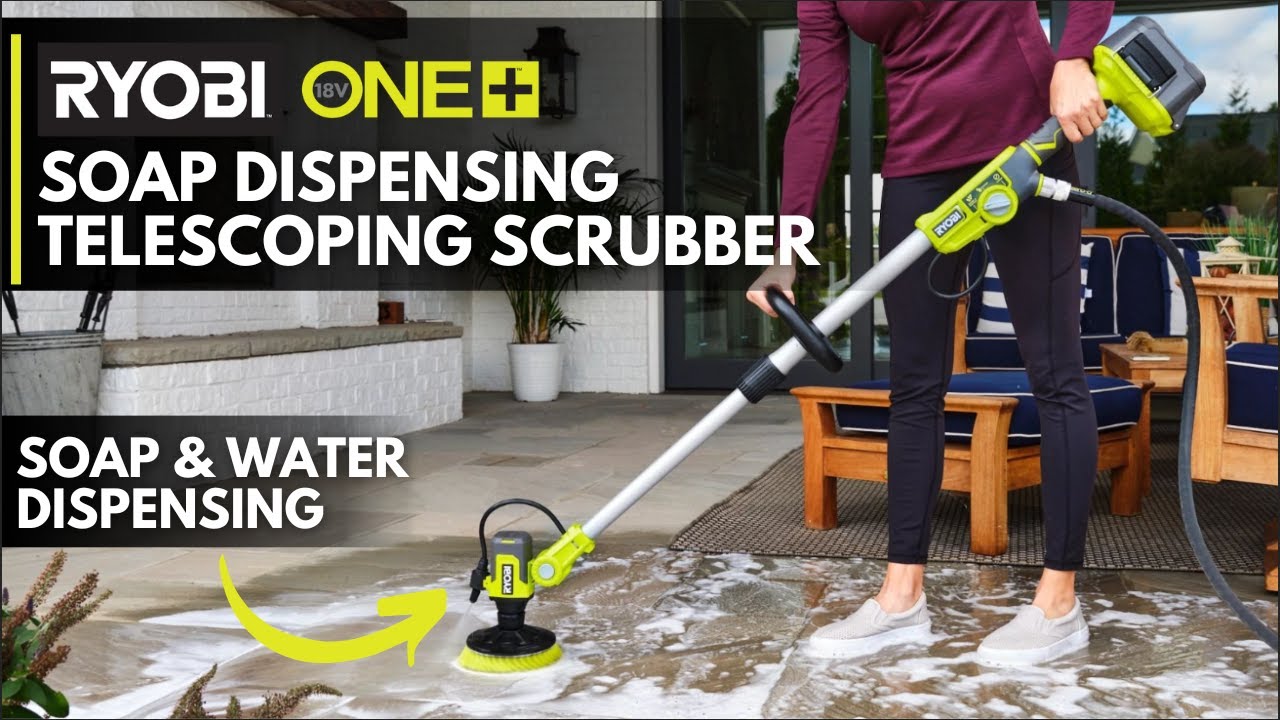 18V ONE+ TELESCOPING POWER SCRUBBER - RYOBI Tools