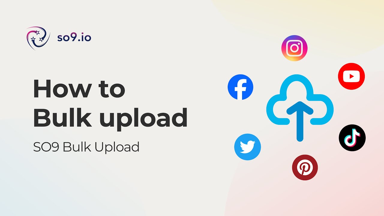 How to Bulk Upload on SO9 | SO9 Bulk Upload - YouTube