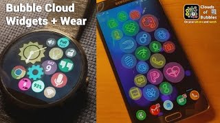 [v5.16] Bubble Cloud Home screen Widgets + Mini Launcher for Android Wear watches screenshot 4