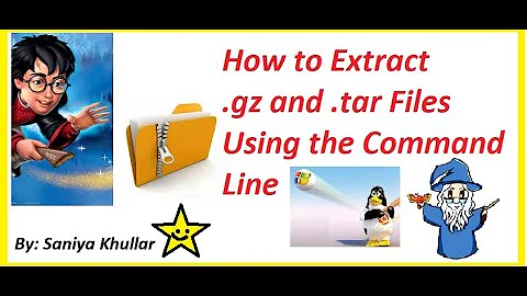 Extracting .gz and .tar Files Using the Command Line