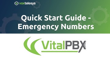 VitalPBX Quick Start Guide - Add Emergency Numbers