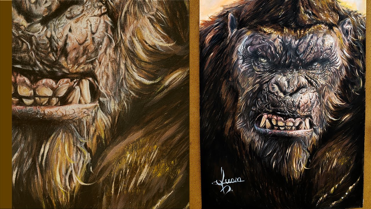 Drawing Kong / Godzilla vs Kong - YouTube