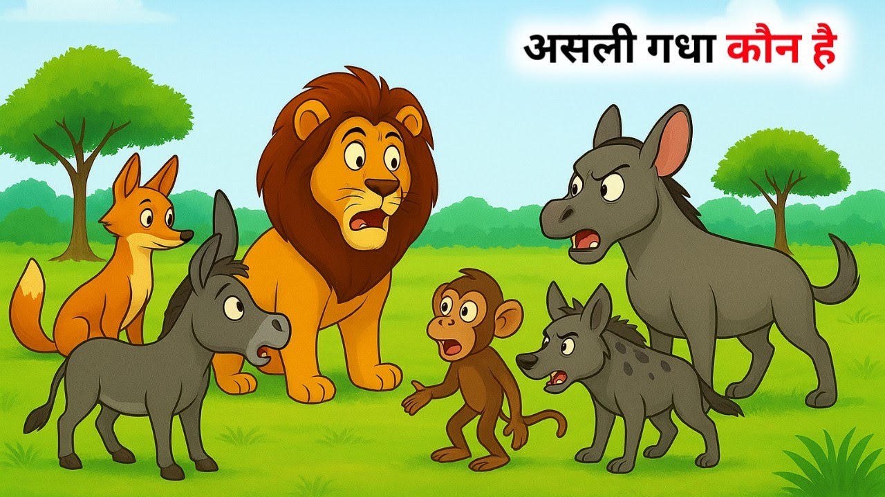 असली गधा कौन है | panchtanra ki kahani | kahani | animal cartoon @ToonTimeTv500k