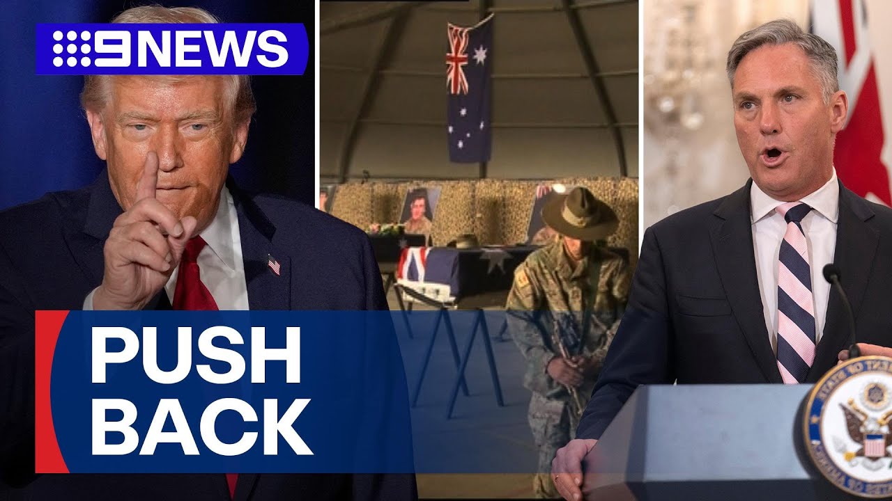 Australia’s defence chief pushes back on U.S. for dismissing ally sacrifices | 9 News Australia