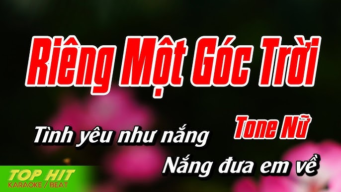 Riêng Một Góc Trời Karaoke Tone Nữ | Nhạc Sống Chuẩn Phối Mới Dễ Hát TOP HIT KARAOKE