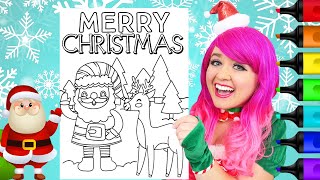 How To Color Santa & Reindeer Christmas | Markers
