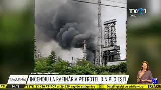 Incendiu la rafinăria Petrotel din Ploiești