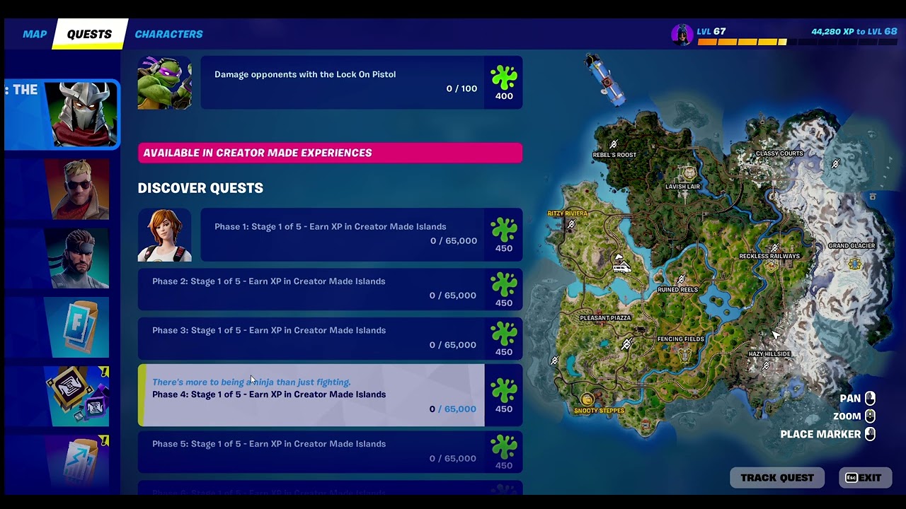 Fortnite TMNT Cowabunga Event Creative quests