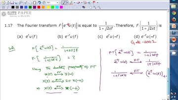 GATE 2002 ECE properties of Fourier Transform