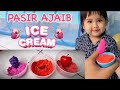 PASIR AJAIB Mainan Anak Kinetic Sand | Membuat Es Krim dan Kue | Mencetak Pasir Menggunakan Pop It