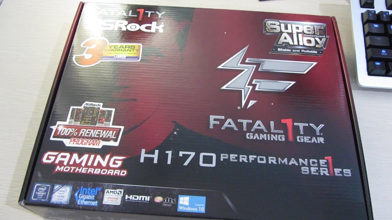 Asrock H170 Fatal1ty Gaming Skylake Motherboard Unboxing - YouTube