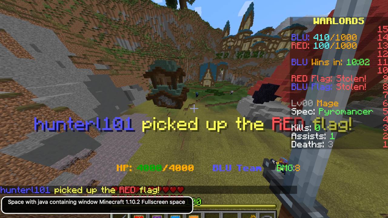 Minecraft: Playing Warlords on Hypixel server