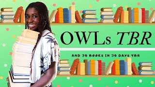 OWLs Magical Readathon 2020 TBR || ft. 30 BOOKS IN 30 DAYS TBR [CC]