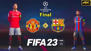 FIFA 23 - MANCHESTER UNITED vs. FC BARCELONA - Ft. Ronaldo, Messi - UCL Final - PS5™ [4K]