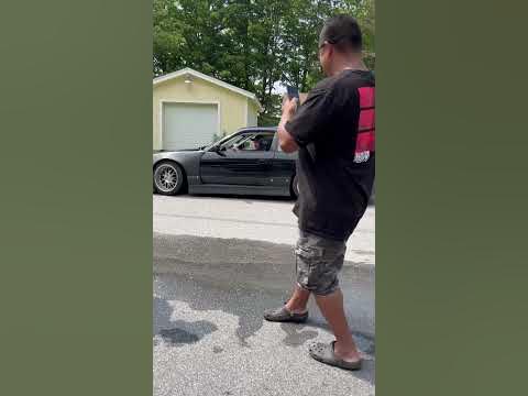 Nissan 240sx with a Toyota 1UZ V8 swap burnout! - YouTube
