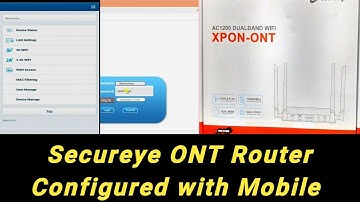 Secureye Dual Band ONT Configuration | Secureye Router Configuration | ONT Setup