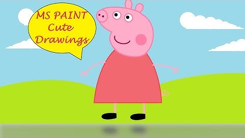 How to Draw Peppa Pig in MS Paint