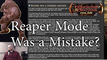 Forum Talk - Reaper Mode Was a Mistake