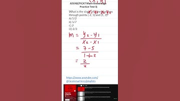 Calculating Slope: ASVAB/PiCAT Math Knowledge Practice Test Question  #acetheasvab with #grammarhero