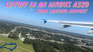 Allegiant Airbus A320 liftoff from Sanford Airport