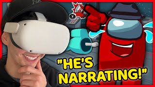 Narrator SCARES Players in AMONG US VR 🧐 PART 4