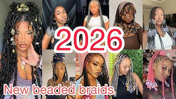 ‼️2026 New Beaded Braids Hairstyles Ideas🔥Cute & Best Styles for black women!