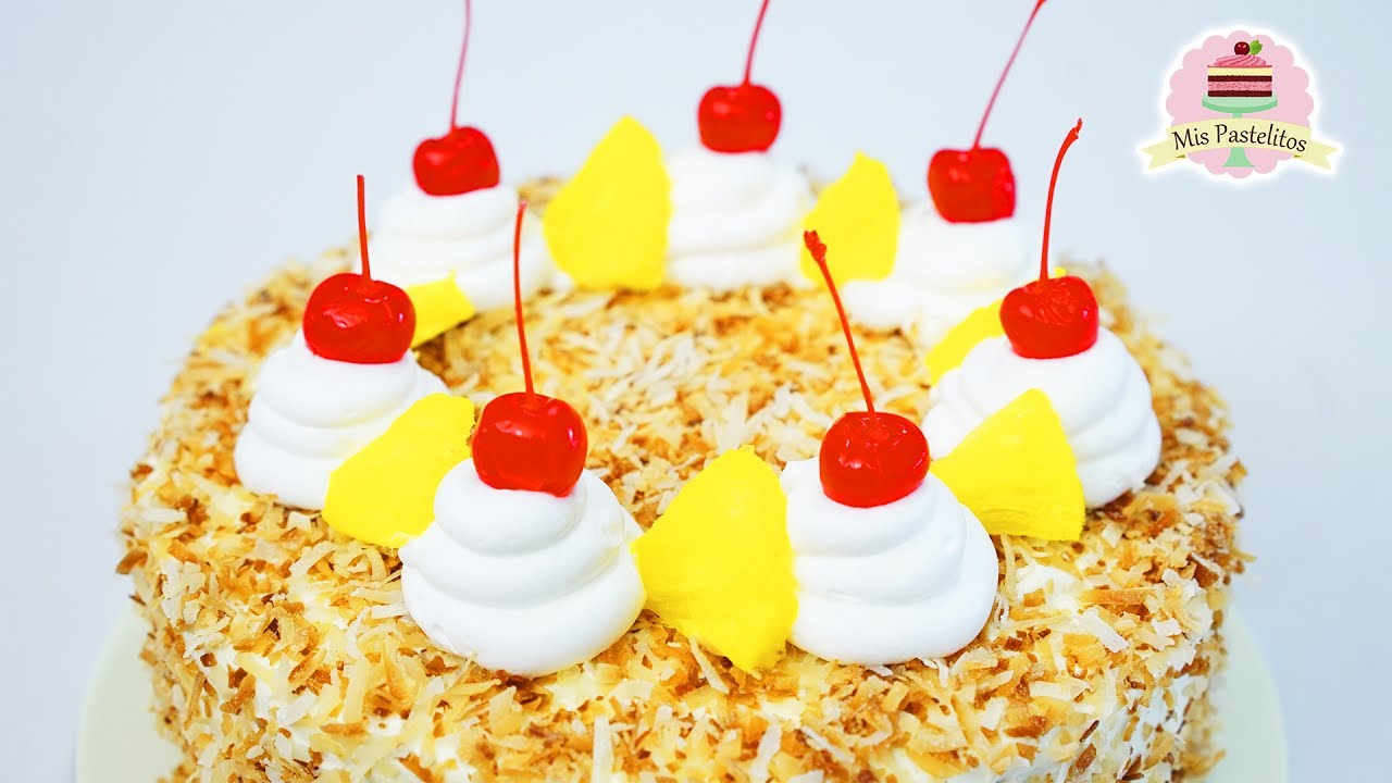 PASTEL TRES LECHES DE PIÑA COLADA | MIS PASTELITOS - YouTube