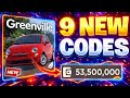 ⚠️NEW [CODE]!⚠️ GREENVILLE ROBLOX CODES APRIL  2026 | FREE CASH &amp; CARS